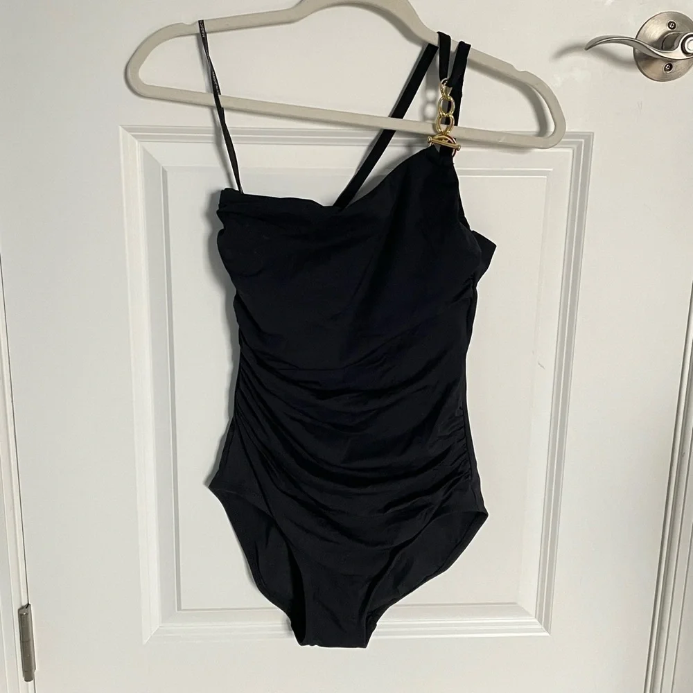 New! MagicSuit Black Hyper Link Charlize One Piece Swimsuit 35146